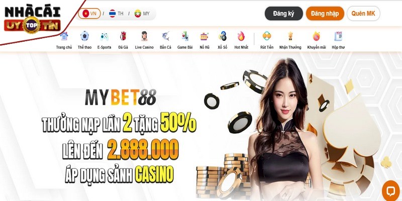 Khuyến mãi Mybet88 – Cập nhật ưu đãi hấp dẫn nhất 2 Khuyến mãi Mybet88 mang đến vô số chương trình hấp dẫn, độc đáo
