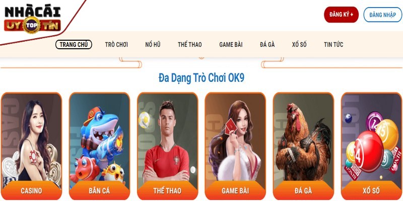 OK9 – Nhà cái uy tín hàng đầu thị trường trực tuyến 3 Nền tảng nổi bật khi sở hữu kho trò chơi đa dạng, mang đến trải nghiệm đỉnh cao